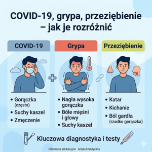 Covid, grypa, przeziębienie – jak je rozróżnić